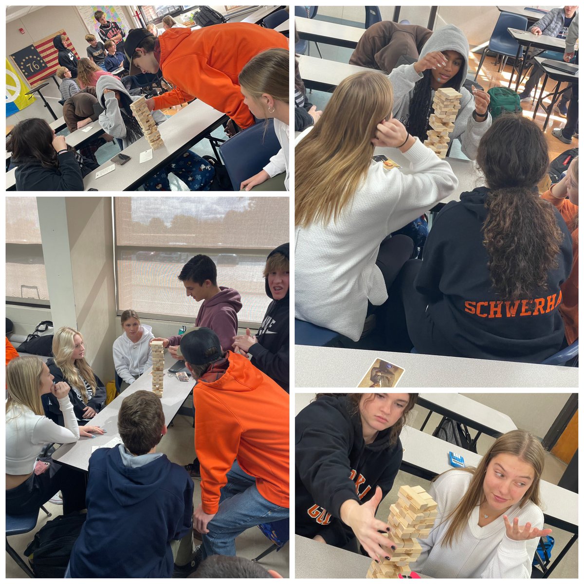 Innovating with an intense building challenge!  #innovativedesign #jenga <a href="/RocketsCUSD3a/">Rochester Rockets</a>