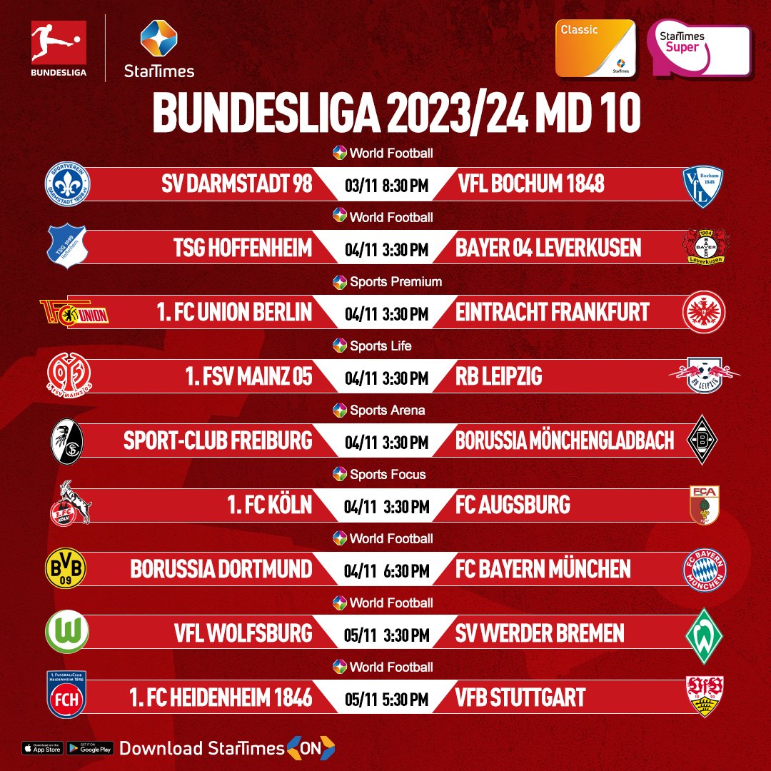 StarTimes - Bundesliga 🇩🇪 2022/2023🏆 MatchDay 1️⃣3️⃣