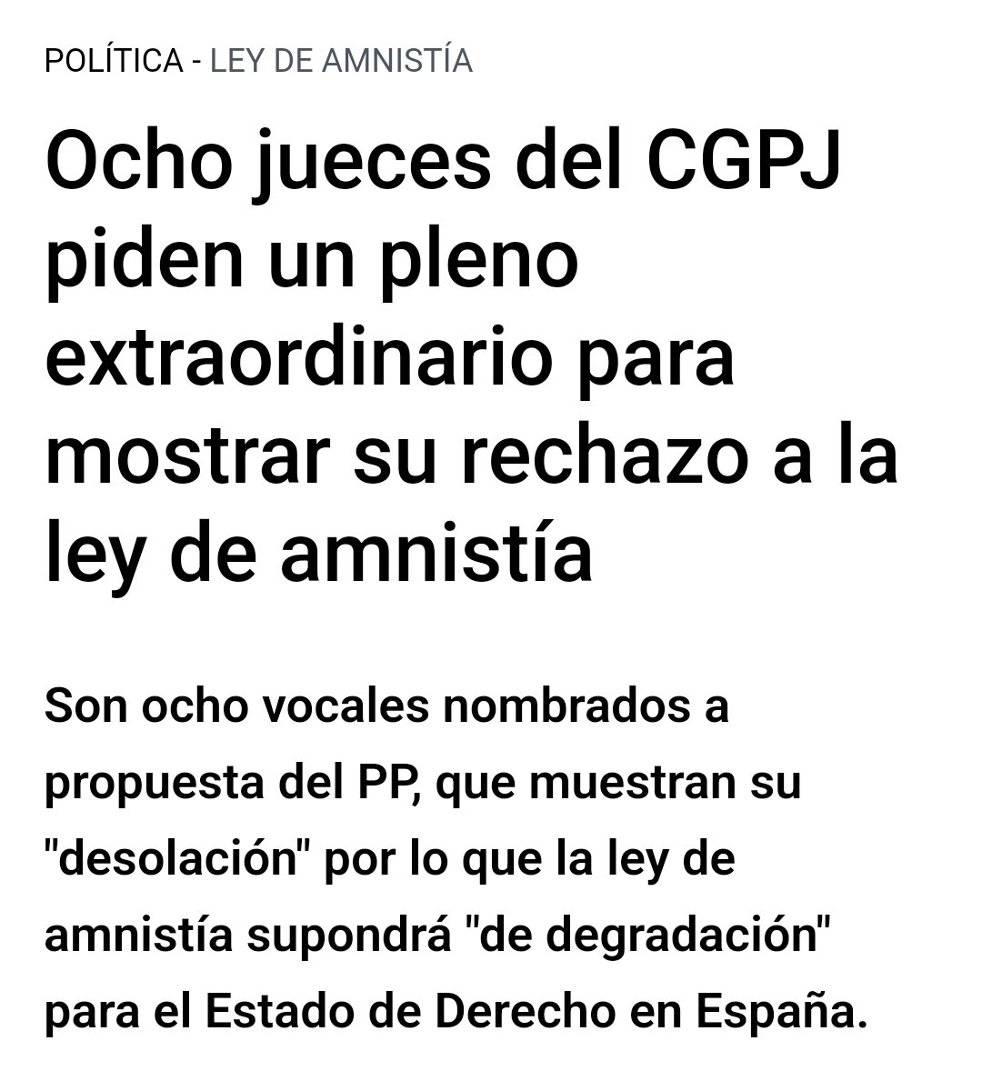 gerardotc's tweet photo. El poder judicial con el mandato caducado dice que si el Congreso recién salido de las urnas ejerce el poder legislativo para el que ha sido elegido, se degradaría el Estado de Derecho. Han dicho eso y que consideran inadmisible una ley que aún no se ha presentado 🤡 https://t.co/bbXngoefOk