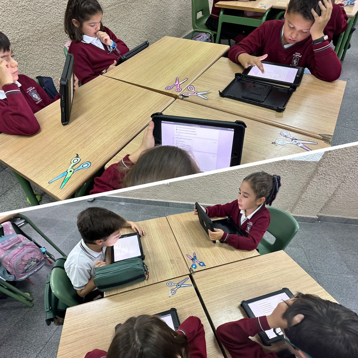 Los alumnos de 3 Primaria repasamos hoy Lengua y Mate con los iPads. 📲

¡Aprovechamos las nuevas tecnologías en el proceso de aprendizaje! 🙌🏻

#proyectodigitaliSG #primariaSG #entrecosturasSG