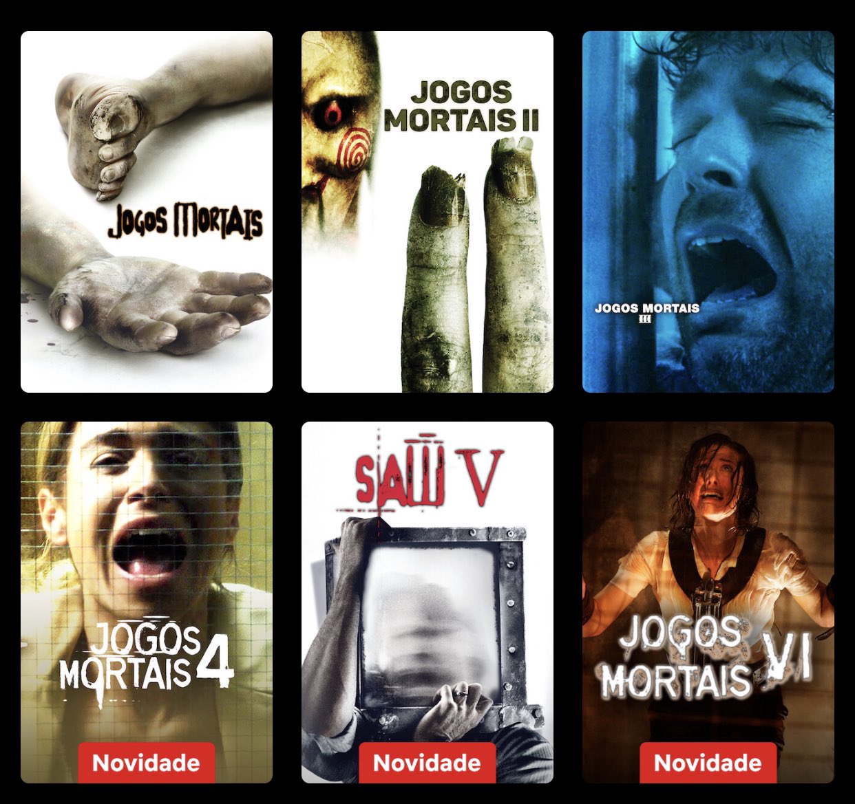 Matheus Amaral on X: Todos os 7 primeiros filmes de 'Jogos