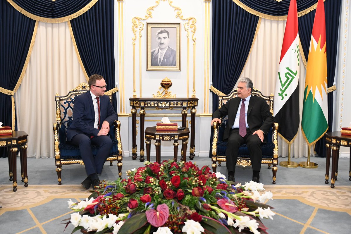 RayberAhmed's tweet image. Today, I received Christian Ritscher, the Special Adviser and Head of @UNITAD_Iraq. Discussions centered on the progress and efforts of #UNITAD, emphasizing the critical importance of ensuring that #ISIS perpetrators are held accountable, an essential step to achieve justice and…
