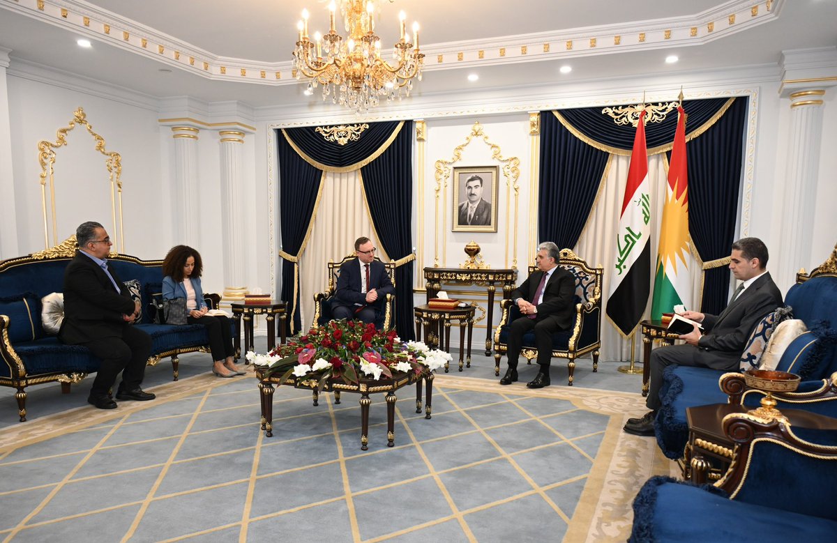 RayberAhmed's tweet image. Today, I received Christian Ritscher, the Special Adviser and Head of @UNITAD_Iraq. Discussions centered on the progress and efforts of #UNITAD, emphasizing the critical importance of ensuring that #ISIS perpetrators are held accountable, an essential step to achieve justice and…