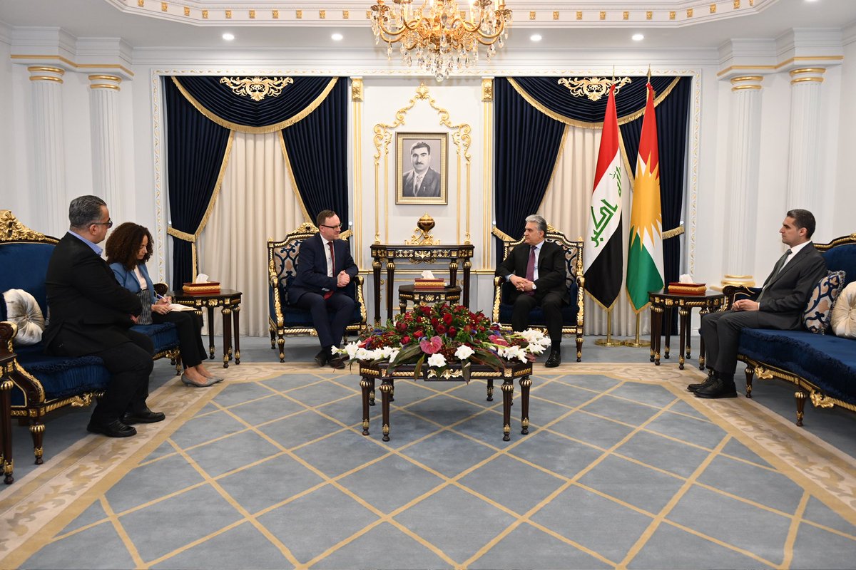 RayberAhmed's tweet image. Today, I received Christian Ritscher, the Special Adviser and Head of @UNITAD_Iraq. Discussions centered on the progress and efforts of #UNITAD, emphasizing the critical importance of ensuring that #ISIS perpetrators are held accountable, an essential step to achieve justice and…