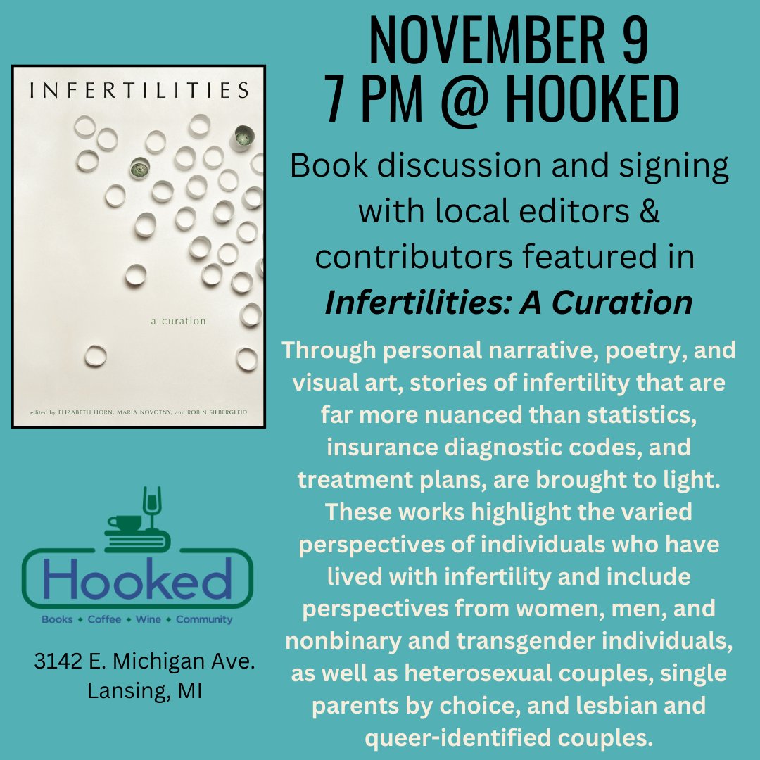 ART of Infertility (@artofif) on Twitter photo Friends in #Lansing, please join us for a reading and conversation about making art out of #infertility and loss at <a href="/hookedlansing/">hookedlansing</a> next Thursday, 11/9 at 7 pm. Friends in #Lansing, please join us for a reading and conversation about making art out of #infertility and loss at <a href="/hookedlansing/">hookedlansing</a> next Thursday, 11/9 at 7 pm.
