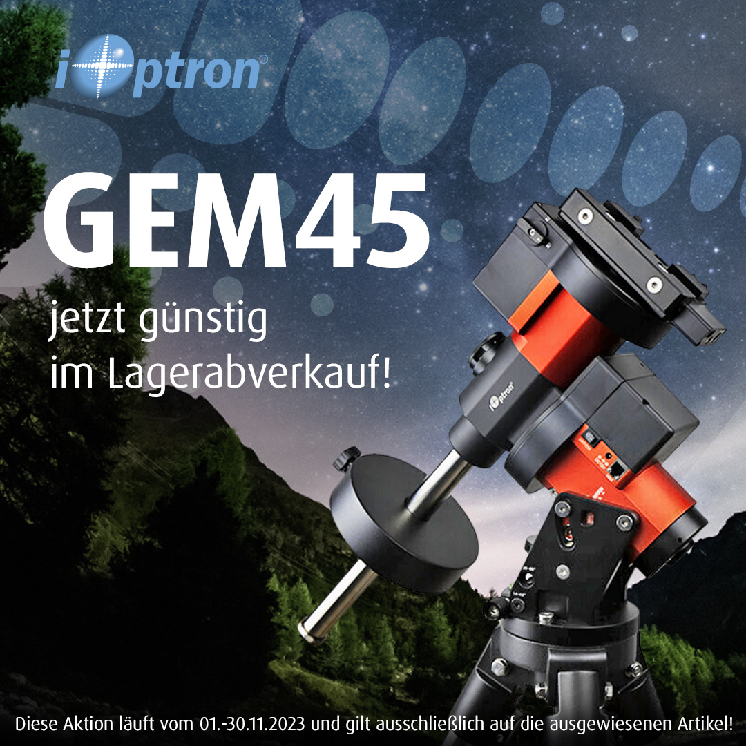 Astroshop_de's tweet photo. 🔭 GEM45 Lagerabverkauf! 

Spart bei iOptron GEM45 Montierungen vom 01.-30. Nov. 
Kompakt, leistungsstark &amp; vielseitig! 🌟 

Holt euch eure GEM45-Version zum Top-Preis. 
🛒 https://t.co/bXjWNskeYu

#Astroshop #Omegon #GEM45 #iOptron #Astronomie #Montierung https://t.co/MCNVTiB8ng