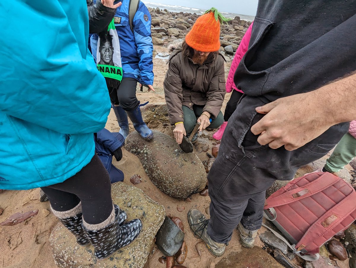 A brisk coastal walk this morning and fossil hunting on the beach @YHAWhitby <a href="/BelmontGrantham/">Belmont CP School</a>