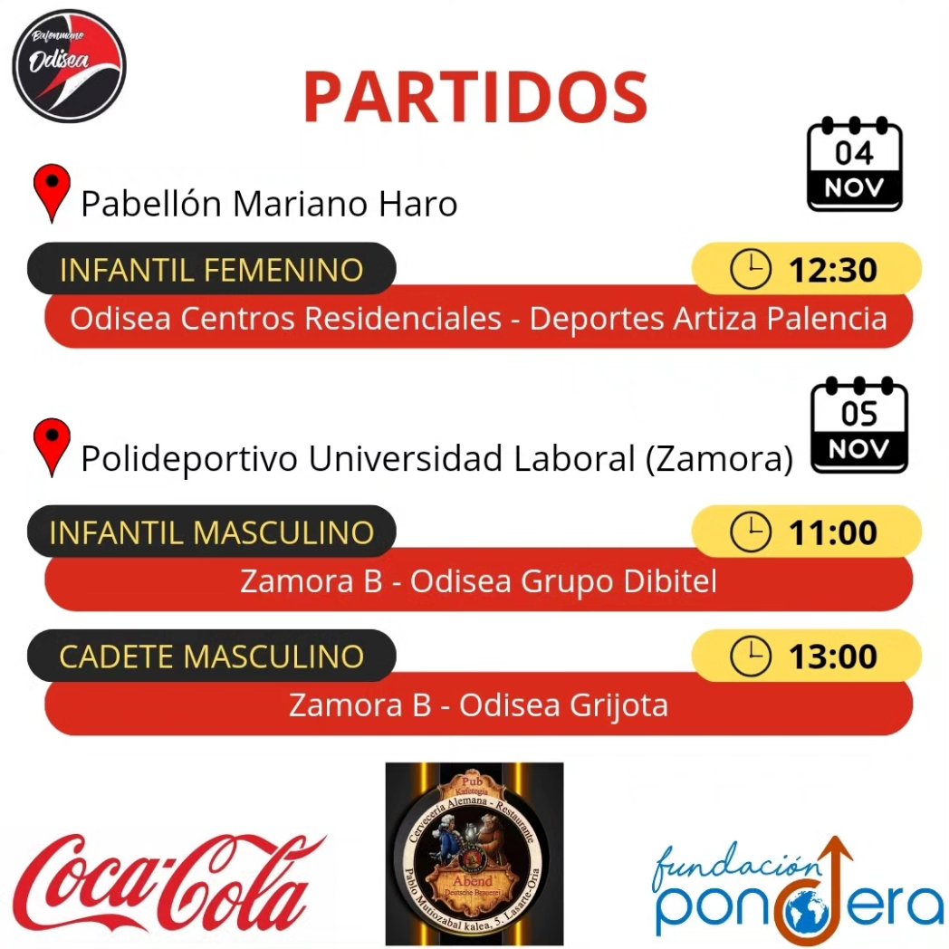odiseabm's tweet photo. Ya tenemos los horarios 🕰 de los partidos 🤾🏻‍♀🤾🏻‍♂ de este fin de semana.
¡¡A disfrutar, odiseos 🔴⚫ !! https://t.co/U3svNTLBQI