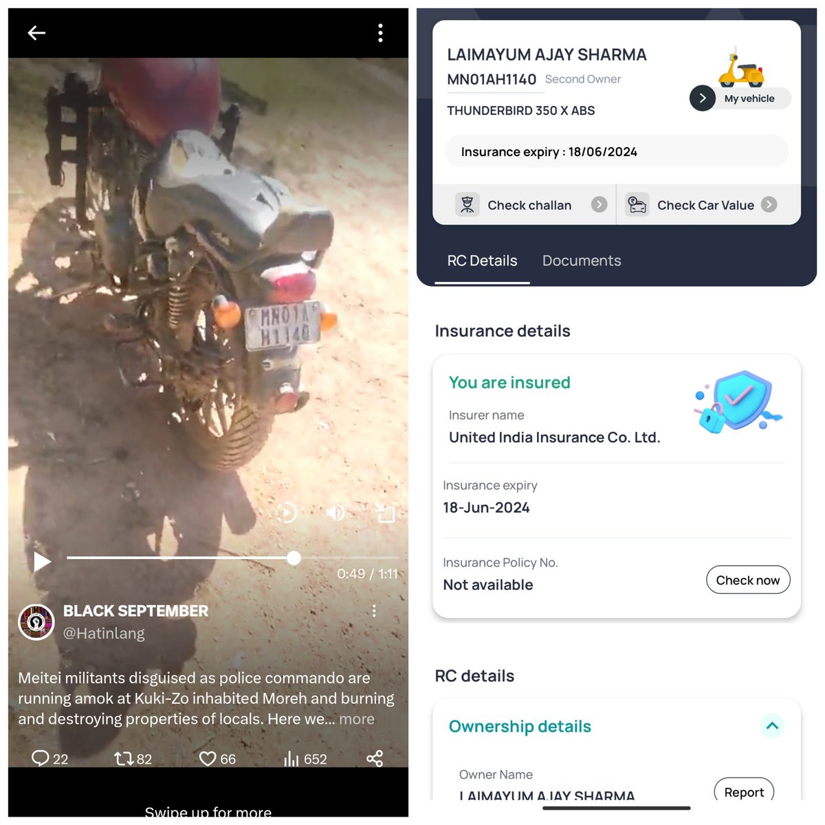 jagoisaabii's tweet photo. After destroying Meitei's vehicles, they blamed on Meitei for their Atrocities. Kidney touching PROPAGANDA #KukiLiesXposed #KukiLies #Kuki_ZoEngineeredViolence https://t.co/FVo6sXRBkh