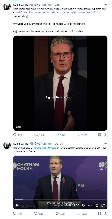 joerichlaw's tweet photo. Why does Labour Leader Sir Keir Starmer remove the poppy - see the photos on his own Twitter feed - in order to speak about Islamophobia? Same shirt, same tie, same suit, same day, but #NoPoppy? Disgraceful. https://t.co/CKxiURSy0A