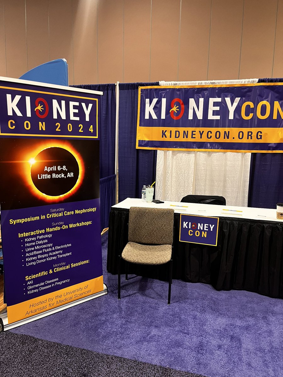 @KIDNEYcon 2024 Check out the ASN KIDNEYcon booth! Little Rock will be in the path of totality for the 2024 solar eclipse during KIDNEYcon! 🌘