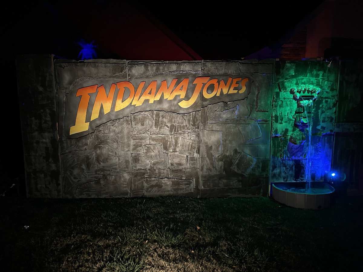 Jdblackerby's tweet photo. @IndianaJones @DisneyPlus My Halloween display this year in honor of my favorite hero. https://t.co/FQuon8qbSX