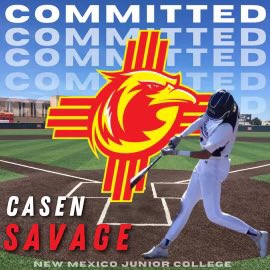 l'm honored to announce my commitment to New Mexico Junior College. Im excited to continue my baseball career with this outstanding program. Thank you to all of the coaches and teammates that have helped me and that i've been able to play with over the years. Go T-birds ⚡️🦅