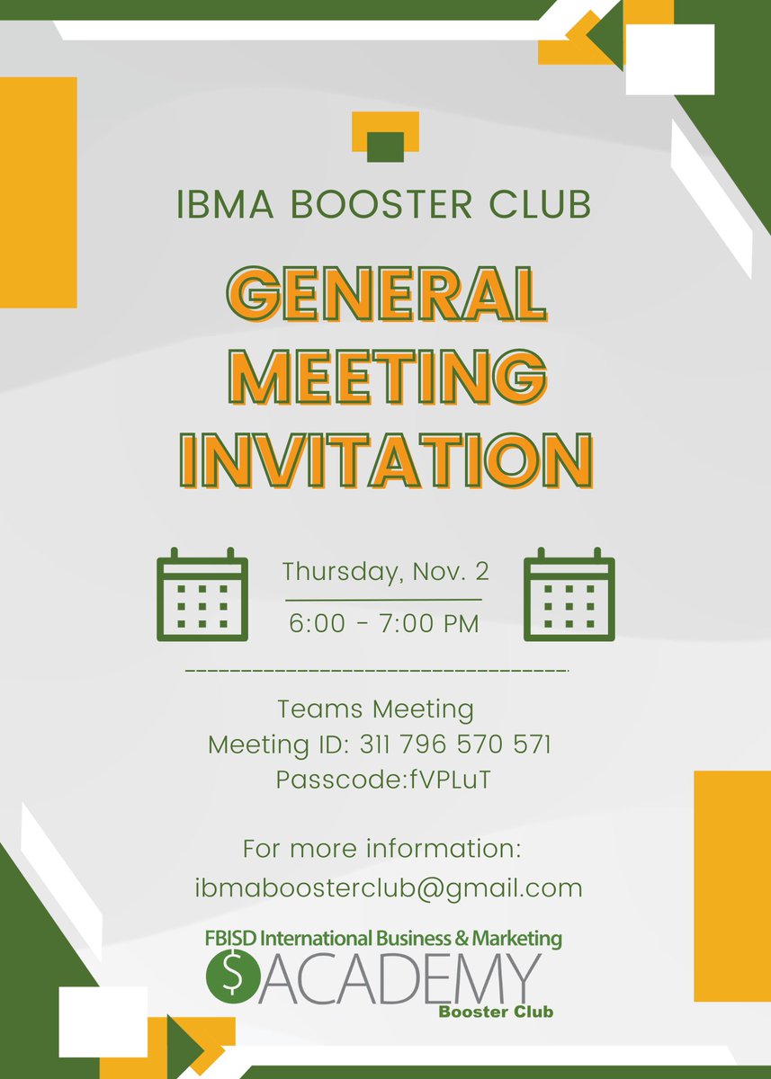 General Meeting today at 6 PM
