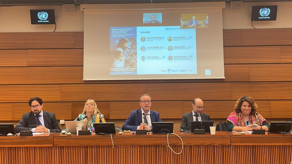 GENeva Environment Network (@genetwork) on Twitter photo <a href="/UN_HRC/">UN Human Rights Council</a> <a href="/UNIGEnews/">Université de Genève</a> <a href="/UNESCO_ch/">UNESCO Switzerland🇨🇭</a> <a href="/UNESCO/">UNESCO 🏛️ #Education #Sciences #Culture 🇺🇳</a> <a href="/UN_SPExperts/">UN Special Procedures</a> <a href="/UnescoGeneva/">UNESCOGeneva</a> <a href="/SRtoxics/">Marcos A Orellana</a> <a href="/AXanthaki/">Alexandra Xanthaki</a> "If we want to solve the #environmental and #health issues we are currently facing, the #RightToScience is an essential building block."
Peter Bille Larsen of <a href="/UNIGEnews/">Université de Genève</a> and <a href="/UNESCO_ch/">UNESCO Switzerland🇨🇭</a> stresses the need to move from fragmentation to cooperation, esp. among scientists. <a href="/UN_HRC/">UN Human Rights Council</a> <a href="/UNIGEnews/">Université de Genève</a> <a href="/UNESCO_ch/">UNESCO Switzerland🇨🇭</a> <a href="/UNESCO/">UNESCO 🏛️ #Education #Sciences #Culture 🇺🇳</a> <a href="/UN_SPExperts/">UN Special Procedures</a> <a href="/UnescoGeneva/">UNESCOGeneva</a> <a href="/SRtoxics/">Marcos A Orellana</a> <a href="/AXanthaki/">Alexandra Xanthaki</a> "If we want to solve the #environmental and #health issues we are currently facing, the #RightToScience is an essential building block."
Peter Bille Larsen of <a href="/UNIGEnews/">Université de Genève</a> and <a href="/UNESCO_ch/">UNESCO Switzerland🇨🇭</a> stresses the need to move from fragmentation to cooperation, esp. among scientists.
