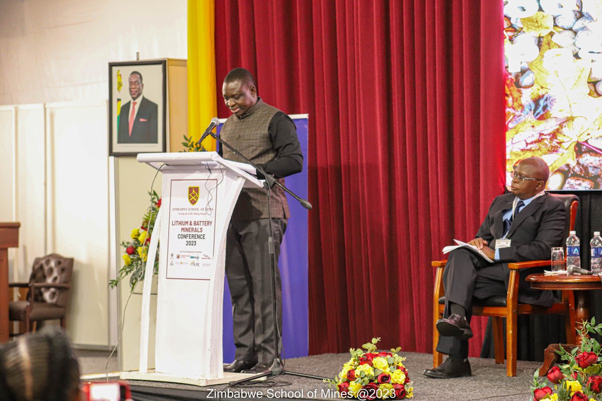 ZIMBABWE SCHOOL OF MINES (@minesschool) on Twitter photo THE KEYNOTE ADDRESS delivered by the Minister of Mines and Mining Development (MP), Hon. Zhemu Soda at the ZSM Lithium & Battery Conference @ Mine Entra 2023.
#MineEntra2023 <a href="/mineentra/">Mine Entra</a> THE KEYNOTE ADDRESS delivered by the Minister of Mines and Mining Development (MP), Hon. Zhemu Soda at the ZSM Lithium & Battery Conference @ Mine Entra 2023.
#MineEntra2023 <a href="/mineentra/">Mine Entra</a>
