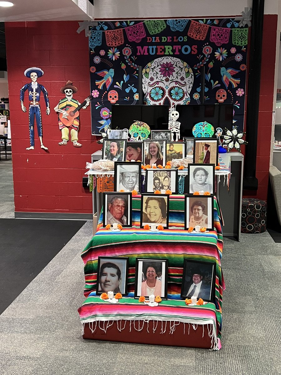 Celebrating and remembering the lives of those who have passed on. <a href="/NewTechCoppell/">New Tech High @ Coppell</a>’s Día de los Muertos ofrenda. @coppellisd