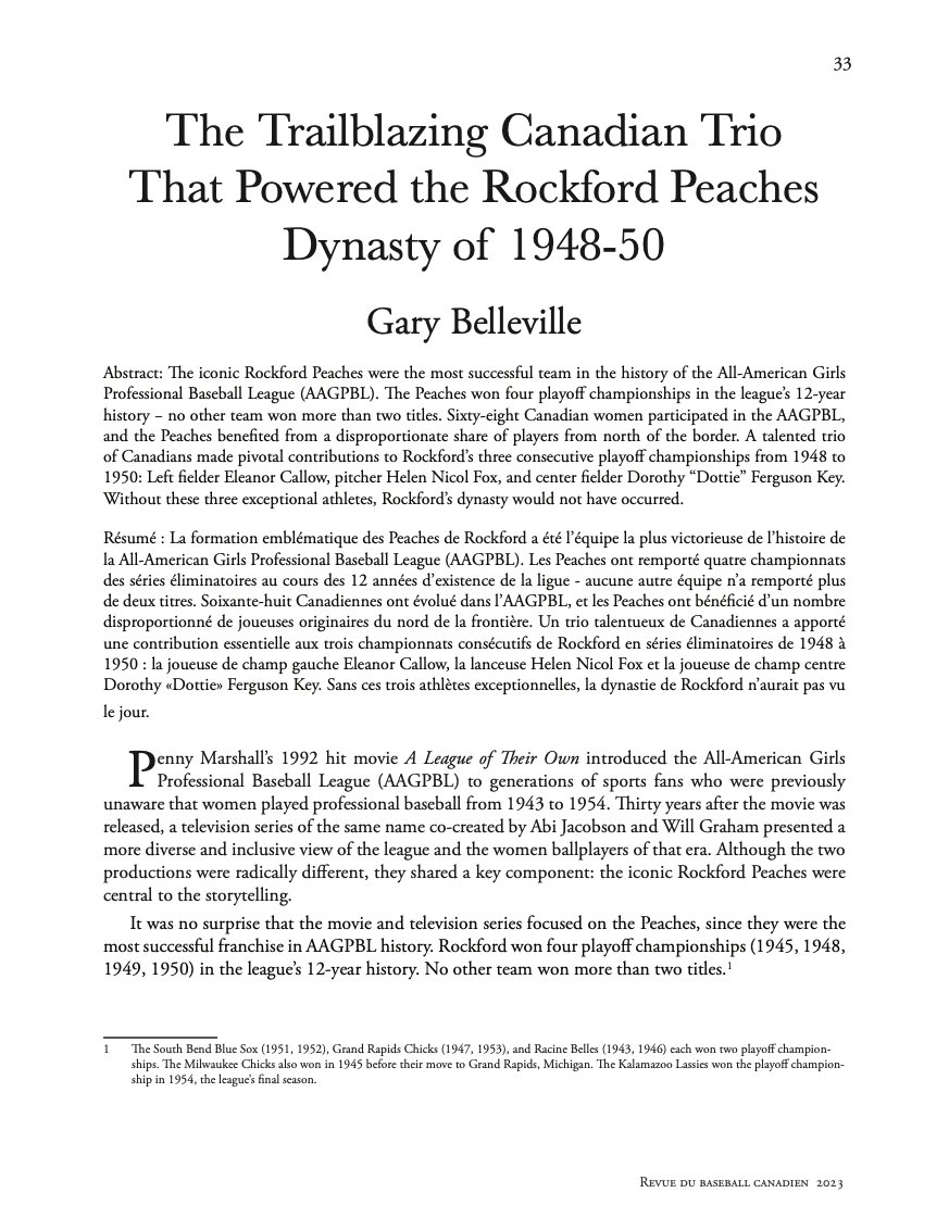 A new article by Gary Belleville "The Trailblazing Canadian Trio That Powered the Rockford Peaches Dynasty of 1948 - 50" is available here: ojs.uwindsor.ca/index.php/jcb/…

@The_Gary_B
