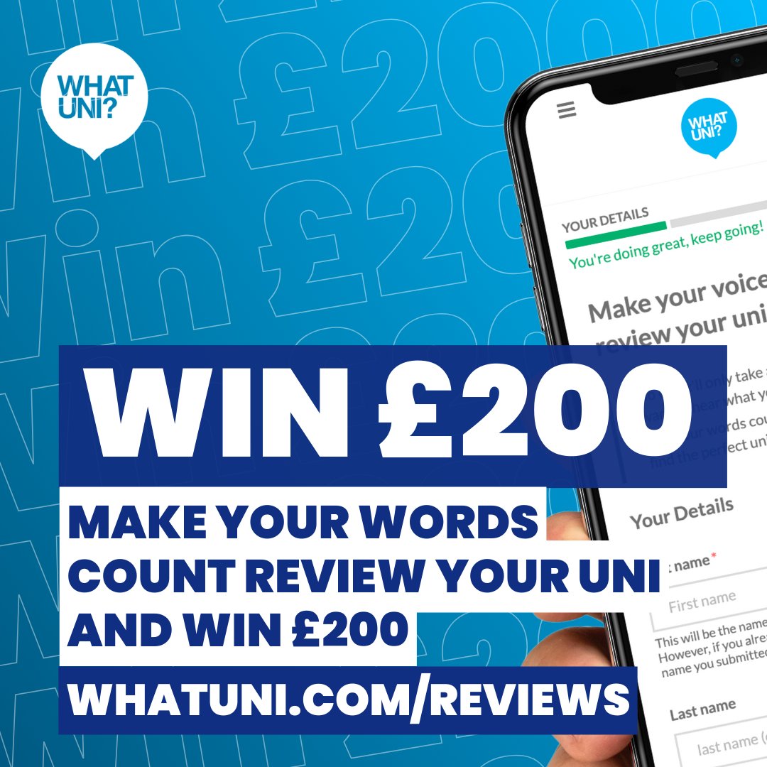 Loughborough SU (@loughboroughsu) on Twitter photo Feeling lucky to win Β£200? Share your reviews for
<a href="/lborouniversity/">Loughborough University</a> ! WUSCAs rank universities based on student feedback about support, facilities, lecturers, and teaching quality + more.. have your say today!
π whatuni.com/university-revβ¦β¦ - Only a few minutes! #WUSCAS ππ° Feeling lucky to win Β£200? Share your reviews for
<a href="/lborouniversity/">Loughborough University</a> ! WUSCAs rank universities based on student feedback about support, facilities, lecturers, and teaching quality + more.. have your say today!
π whatuni.com/university-revβ¦β¦ - Only a few minutes! #WUSCAS ππ°