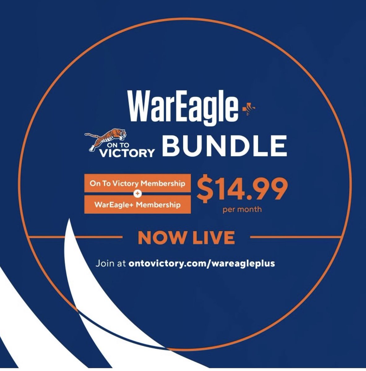 Register for the $14.99 On To Victory + <a href="/WarEaglePlus/">WarEagle+</a> bundle by 4 PM today to enjoy this week's debut of THE FLIGHT, Ep. 9 vs Mississippi State at 6 PM! 

Support Auburn student athletes and your favorite <a href="/AuburnTigers/">Auburn Tigers</a> teams!

Register now at OnToVictory.com/WarEaglePlus