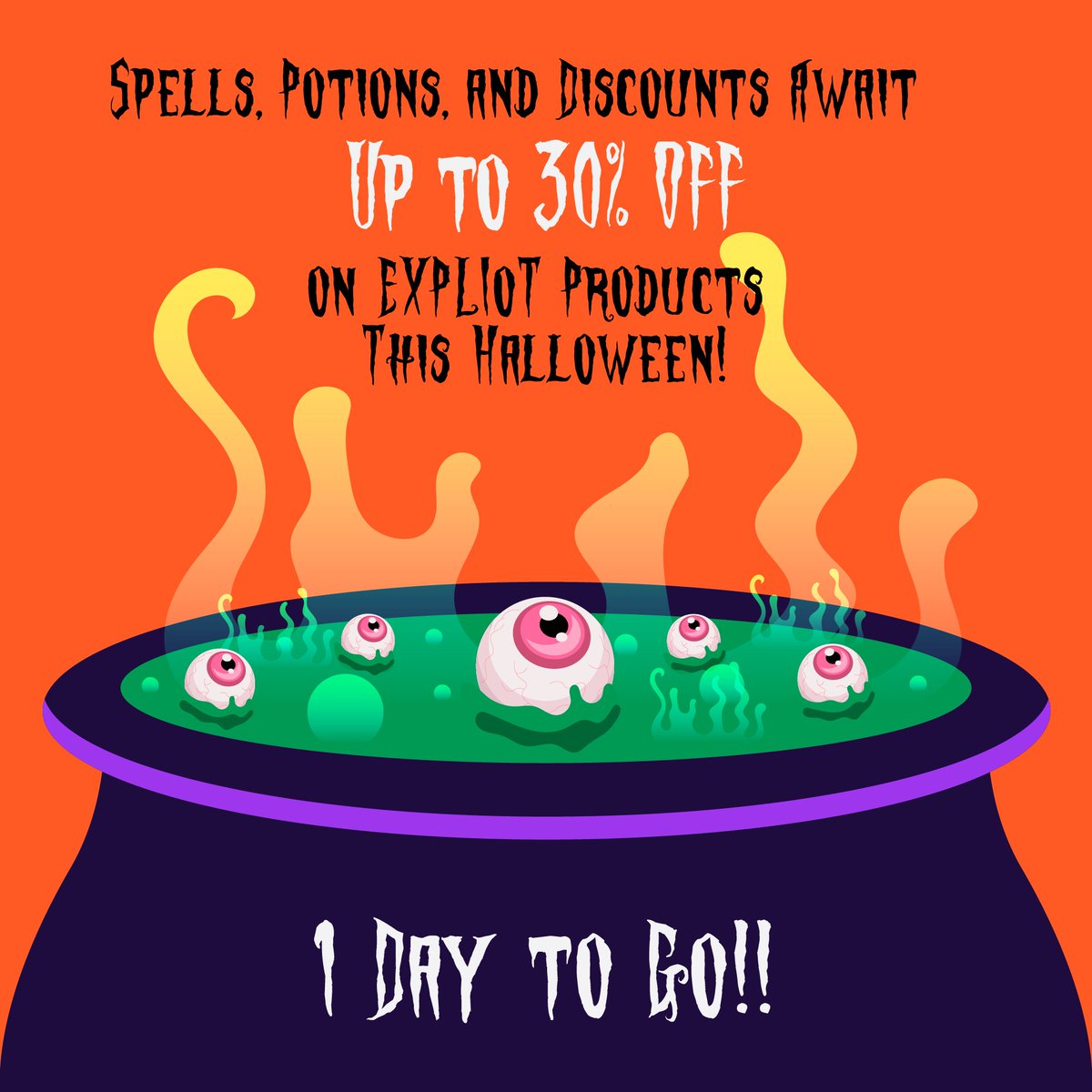 expliot_io's tweet photo. ๐ญ Get ready to be spellbound this Halloween! ๐
At EXPLIoT, we've cooked up some delicious offers for you. ๐ช
Save up to 30% on our products โก๏ธ https://t.co/FQDYsLyXKD
Grab your favorite hacking gear now, only 1 day to go! ๐ฅ
#HalloweenOffers #InfoSec #EXPLIoT https://t.co/z1NYdCckhW
