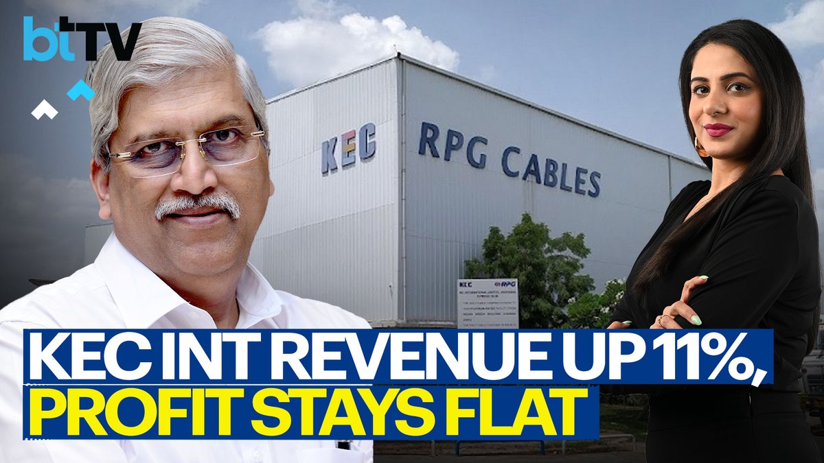 business_today's tweet image. Exclusive: KEC Int Mgmt. Shares Details On Order Inflows Expected From Govt Till General Elections

Watch: youtube.com/live/7gQ08hBtJ… |
 @sakshibatra18 @kejriwalv1 #kECInternational #RPGGroup #Revenue #RailwaySectors #StockMarketPredictions