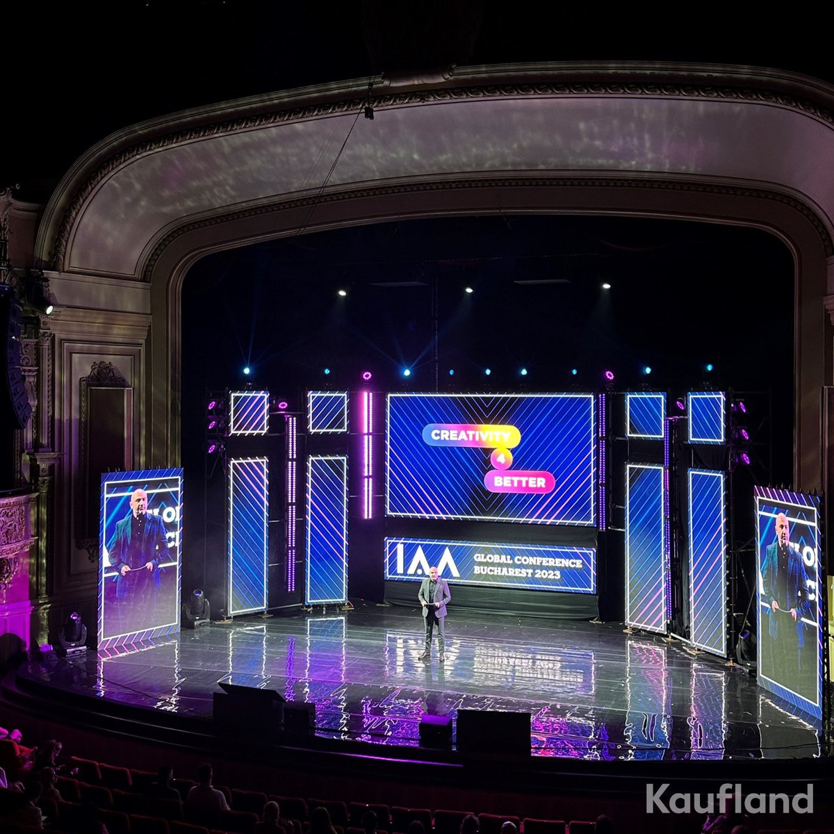 marcohoessl's tweet photo. Proud partners of #Creativity4Better, we at Kaufland believe in creativity's transformative power, both in business & society. Our colleague Valer Hancaș showcased our projects at the conference, aiming to empower & shape the Romanian attitude. https://t.co/KvwbB46WPm