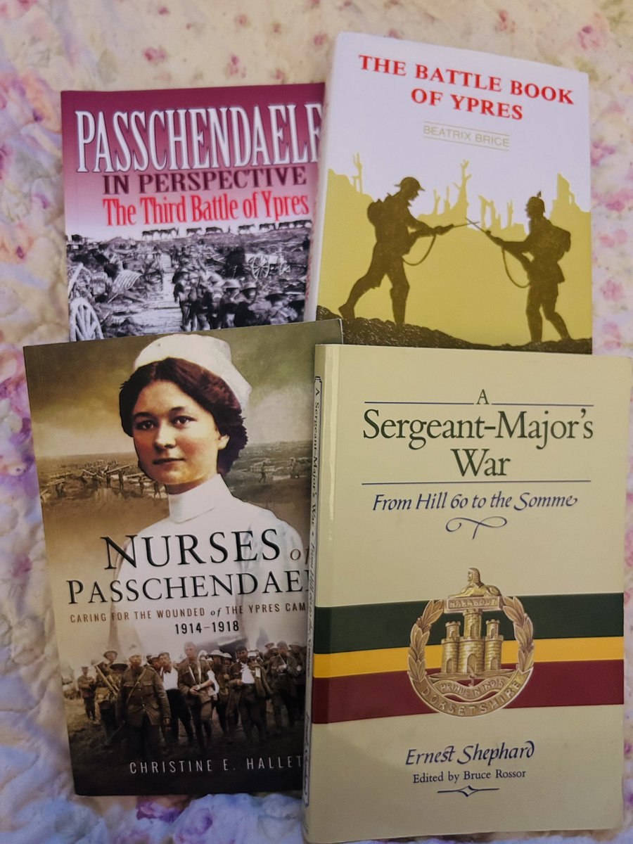 DdayGeek's tweet photo. A little bit of research during the guiding downtime. These should keep me busy during the dark nights @BBTLLP #battlefieldguide #battlefieldtours #passchendaele #ypres #ypressalient #ww1 #thesomme #alwayslearning #history https://t.co/LYAvuOVcBO