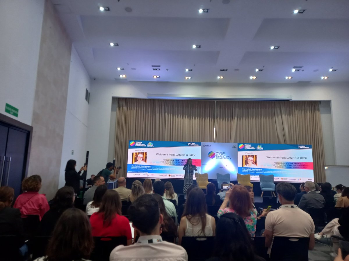Vili_pl's tweet photo. #WSMC23 #Cali #Colombia

Inició la conferencia mundial mercadeol 🤩🤩...

@isma_org y @LAMSO_org dan la bienvenida a todas y todos. 🤗

¡Bienvenid@s a Cali, a Latinoamerica! https://t.co/2JVSTeO56y