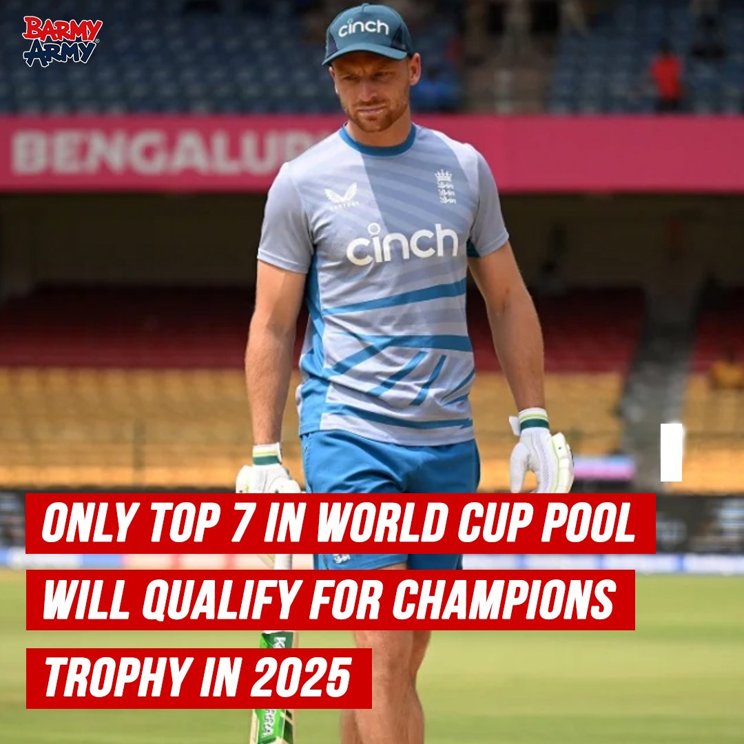 TheBarmyArmy's tweet photo. It's all to play for in the last few pool matches 🏆

#CWC23 https://t.co/hyDhFroF3a