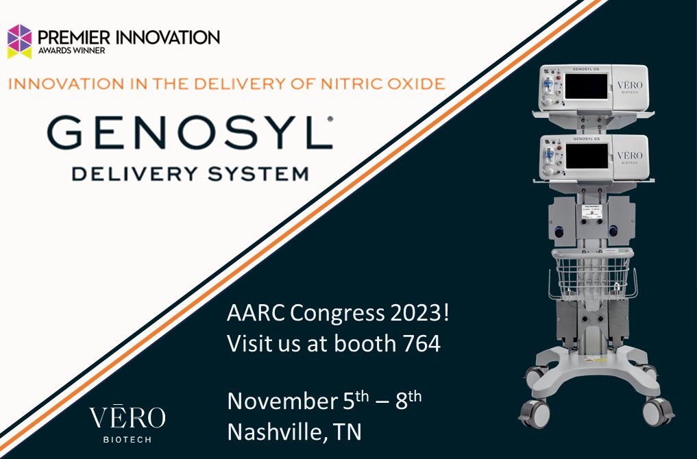 Visit us at booth 764 at this year’s #AARC Congress, as we showcase our innovative breakthrough device, the GENOSYL® Delivery System – The first tankless inhaled nitric oxide delivery system.

#AARC #AARC2023 #AARCCongress23 #nitricoxide #respiratorycare #respiratorytherapy