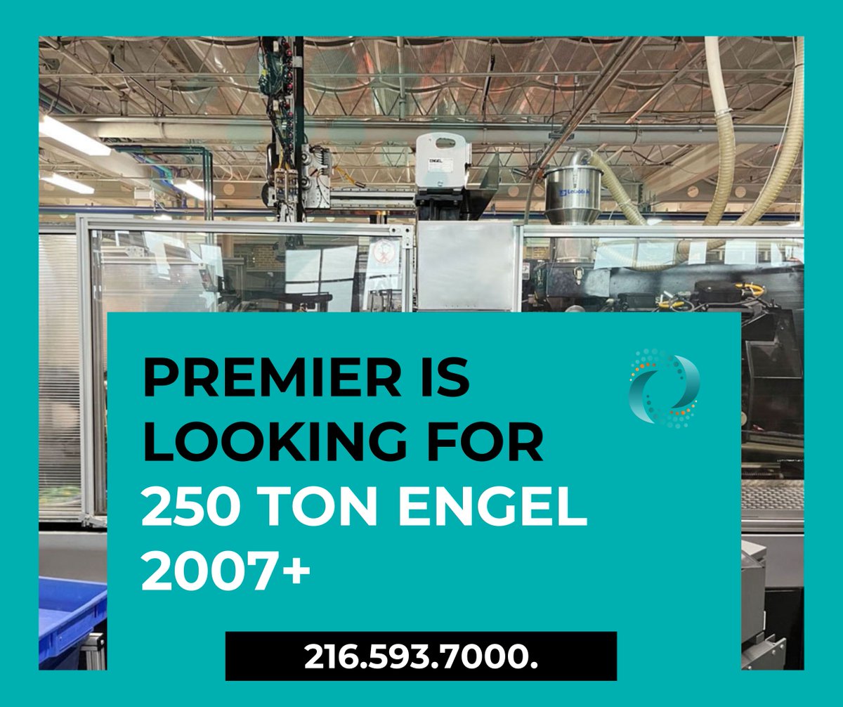 Premier is in need of a 250 Ton Engel 2007+, call us today if you have one you are looking to sell. 216.593.7000

#BuyPremier