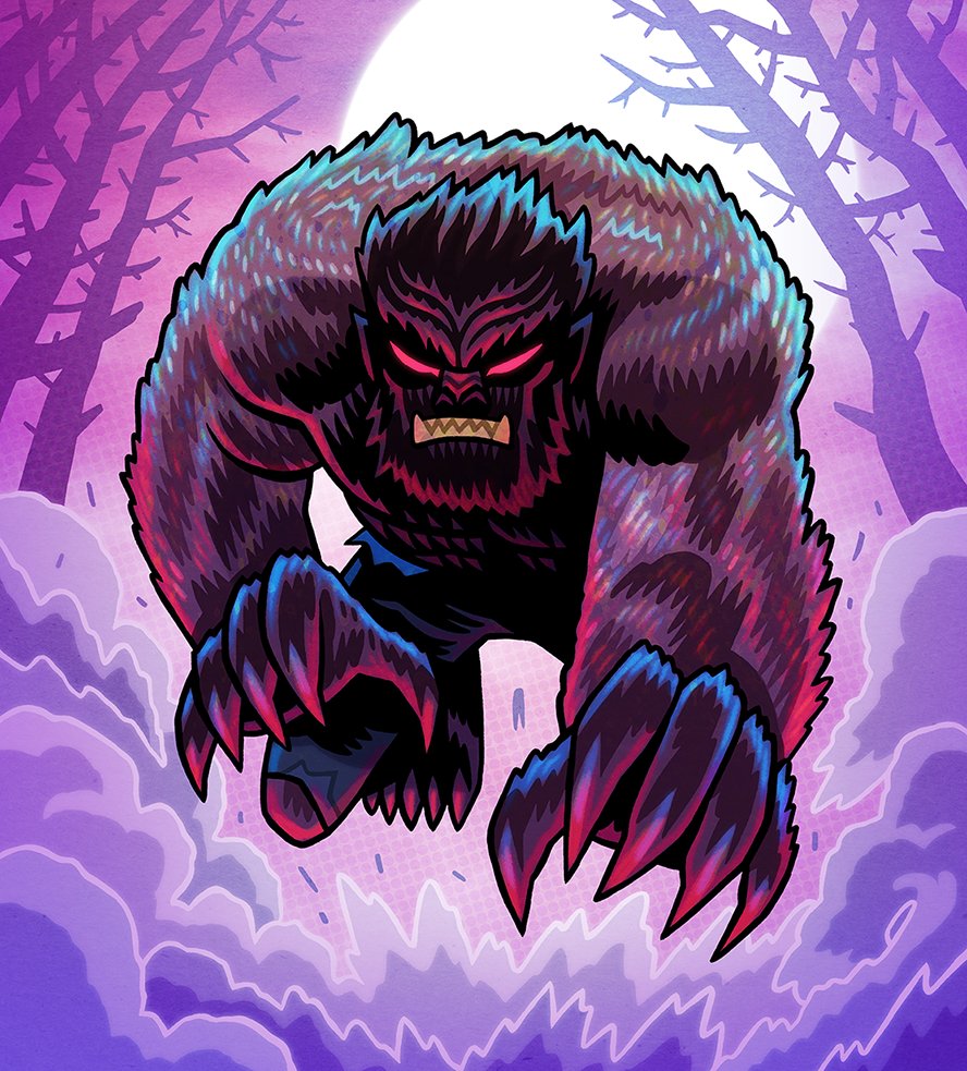 「Werewolf by Night and Black Knight for 」|Dan Hippのイラスト