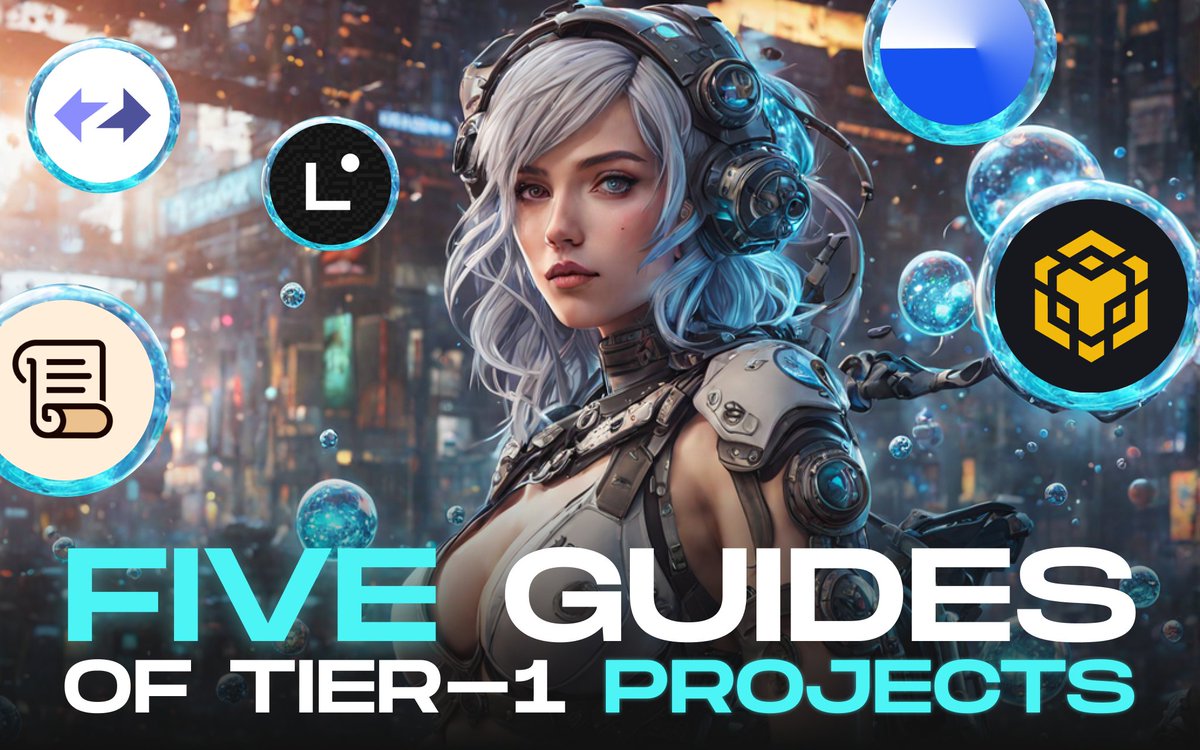 List of Five guide of Tier-1 project with potential airdrop! 🪂

These are the guides every airdrop hunter should complete.

Dive in below and increase your chances of life-change🧵⬇️: