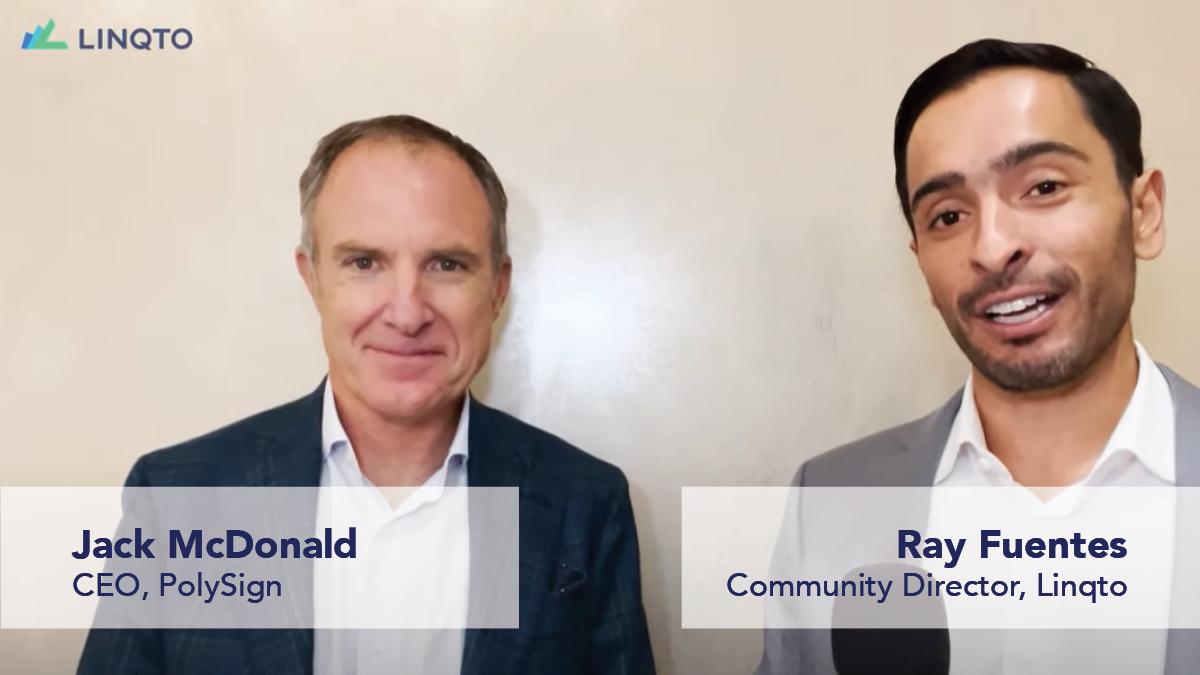 PolySign (@polysigninc) on Twitter photo At #CoinAlts2023, <a href="/_JackMcDonald_/">Jack McDonald</a> talks to @LinqtoInc’s @Ray_Fuentes1111 on PolySign success stories, the #crypto regulatory landscape, future of #tokenization, and more
Check out this exclusive interview here: youtube.com/watch?v=4c1MgP… At #CoinAlts2023, <a href="/_JackMcDonald_/">Jack McDonald</a> talks to @LinqtoInc’s @Ray_Fuentes1111 on PolySign success stories, the #crypto regulatory landscape, future of #tokenization, and more
Check out this exclusive interview here: youtube.com/watch?v=4c1MgP…