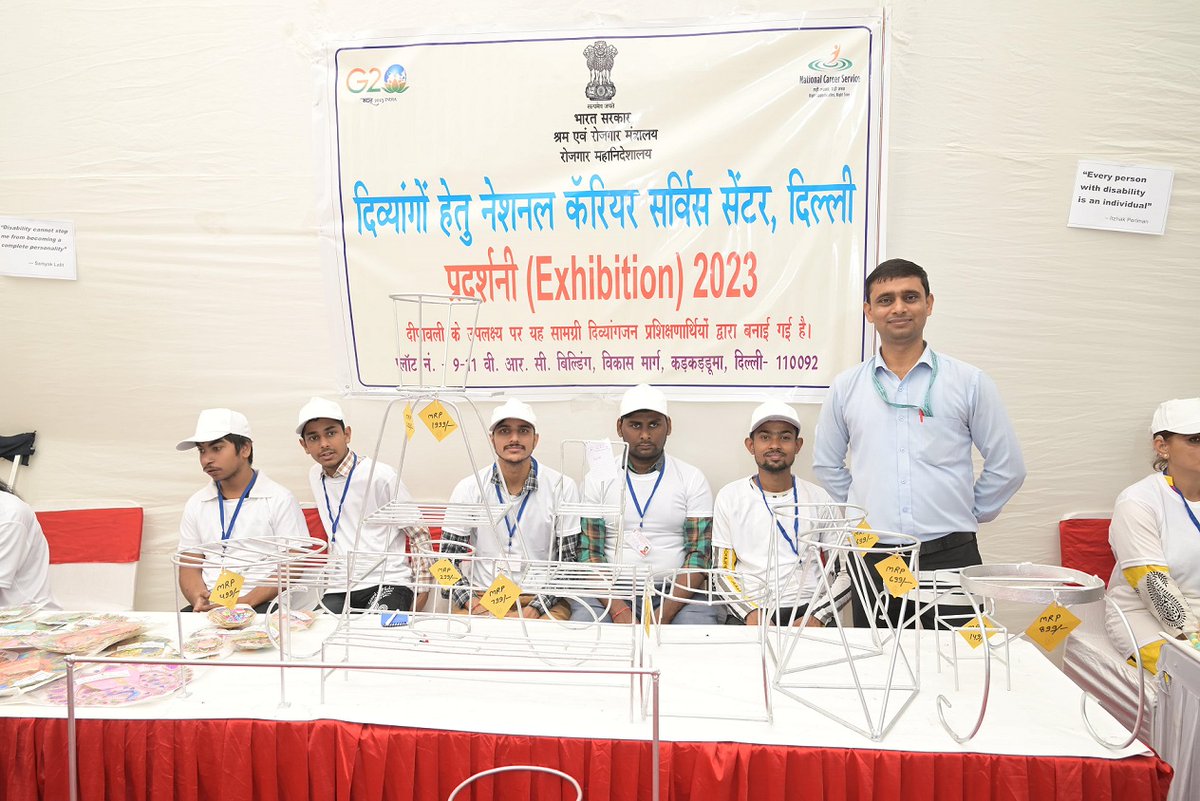 NCSIndia's tweet photo. National Career Service Centre for Differently Abled (DA) organized a Diwali Exhibition at Shram Shakti Bhawan today.
@byadavbjp @LabourMinistry @Rameswar_Teli @mygovindia @PMOIndia
#NCS #NCSCDA #Diwali #Exhibition #Handcrafted https://t.co/6ZYq35C1SF