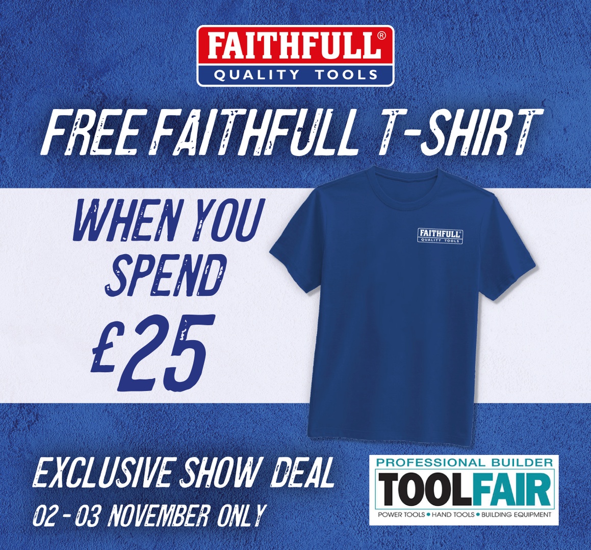 Faithfull_Tools's tweet photo. We're at Stand C10 at @Toolfair_PBLive 💪
Get yourselves down to our stand early to check out our new products and bag some special event freebies (limited availability).
#Toolfair #ProBuilderLive #Surrey #sandownpark #toolfair2023 https://t.co/MXr8dtJhTx