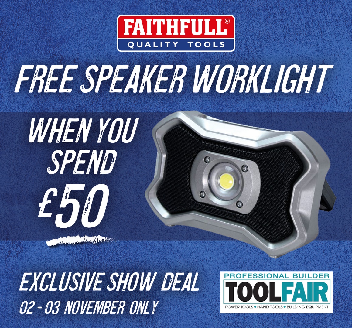 Faithfull_Tools's tweet photo. We're at Stand C10 at @Toolfair_PBLive 💪
Get yourselves down to our stand early to check out our new products and bag some special event freebies (limited availability).
#Toolfair #ProBuilderLive #Surrey #sandownpark #toolfair2023 https://t.co/MXr8dtJhTx