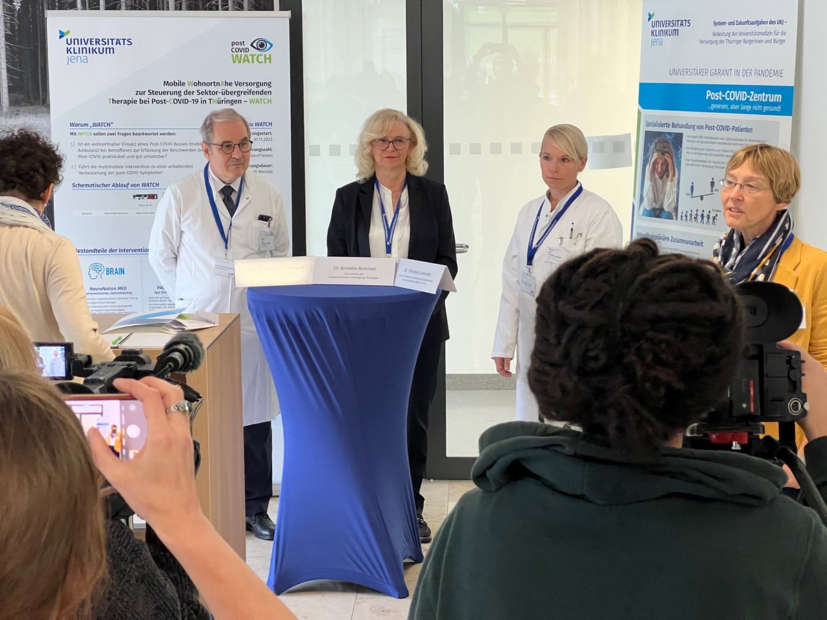Heute stelle Prof. Stallmach von der <a href="/uniklinik_jena/">Uniklinik Jena</a>, Dr. <a href="/annette_rommel/">Annette Rommel</a> das Sektoren verbindende Projekt #WATCH zur Versorgung von Post-Covid-Patienten vor