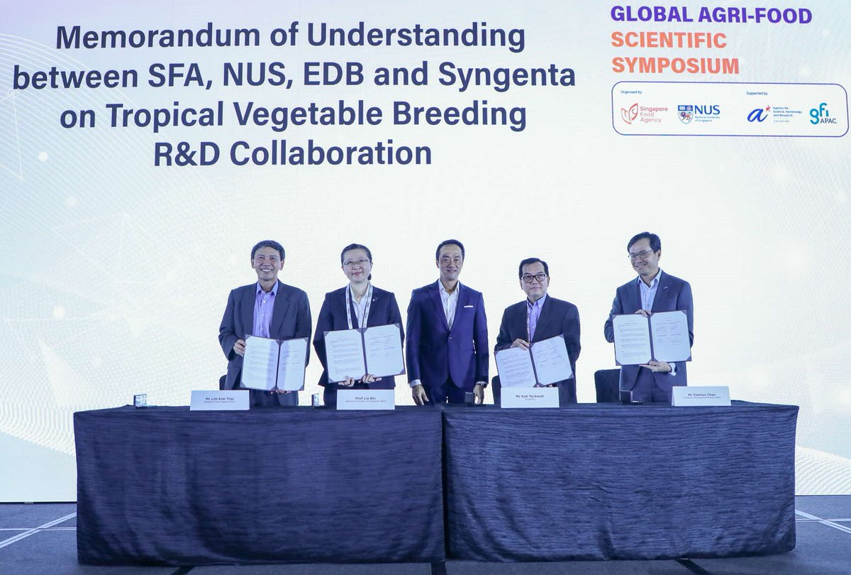 Syngenta's tweet image. Innovation through collaboration is essential to helping growers sustainably feed the world. Yesterday, our Syngenta Vegetable Seeds team was honored to participate in the Global Agri-Food Scientific Symposium where we participated in special ceremony to sign a memorandum of