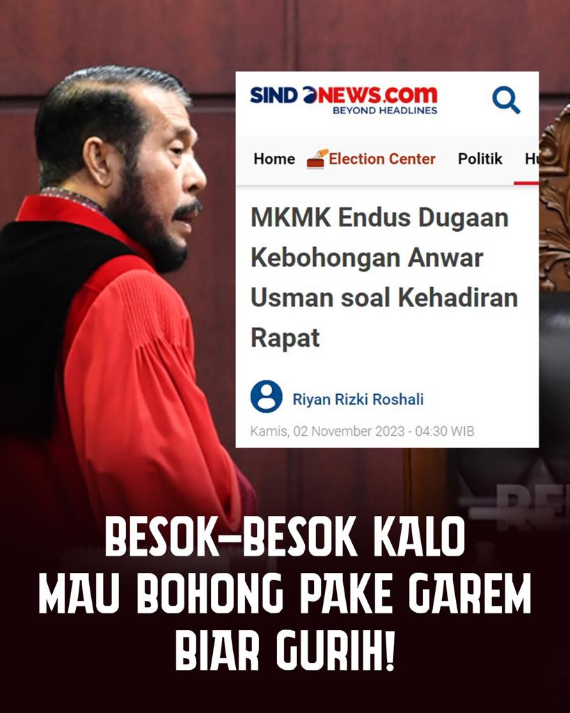Kampreeettt... !!!
Ketua MK Bohong