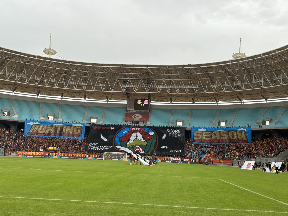 EsperanceSTunis's tweet photo. HUNTING SEASON 🪿🎯
1998 ~ 2009 ~ 2011 ~ 2019
#AfricanFootballLeague #ESTWAC #AFL #دوري_كرة_القدم_الأفريقي https://t.co/uVPIyySNE6