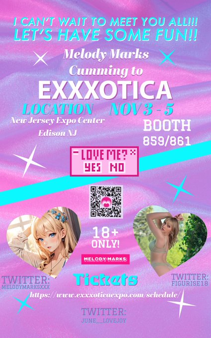 I&rsquo;m going to be SUPER naughty at the @EXXXOTICA expo this weekend 💖 who will be there to say hello?!<a class="tags" target="_blank" title="On Twitter" href="/?out=eyJ0eXAiOiJKV1QiLCJhbGciOiJIUzUxMiJ9.eyJpYXQiOjE3MTk1NzIwOTgsImlzcyI6InR3cG9ybnN0YXJzLmNvbSIsIm5iZiI6MTcxOTU3MjA5OCwiZXhwIjoxNzUxMTA4MDk4LCJyZWRpcmVjdF91cmwiOiJodHRwczovL3R3aXR0ZXIuY29tL0VYWFhPVElDQSJ9.GqYLSAKJz9ZRGrnAwdeB5cgrS39ArcvDIiVwC2DVzxIN8pdiifXl-oIgHnAzNPi8rbxvy4v_OQ4nx-nrnIU7TA">@EXXXOTICA</a>