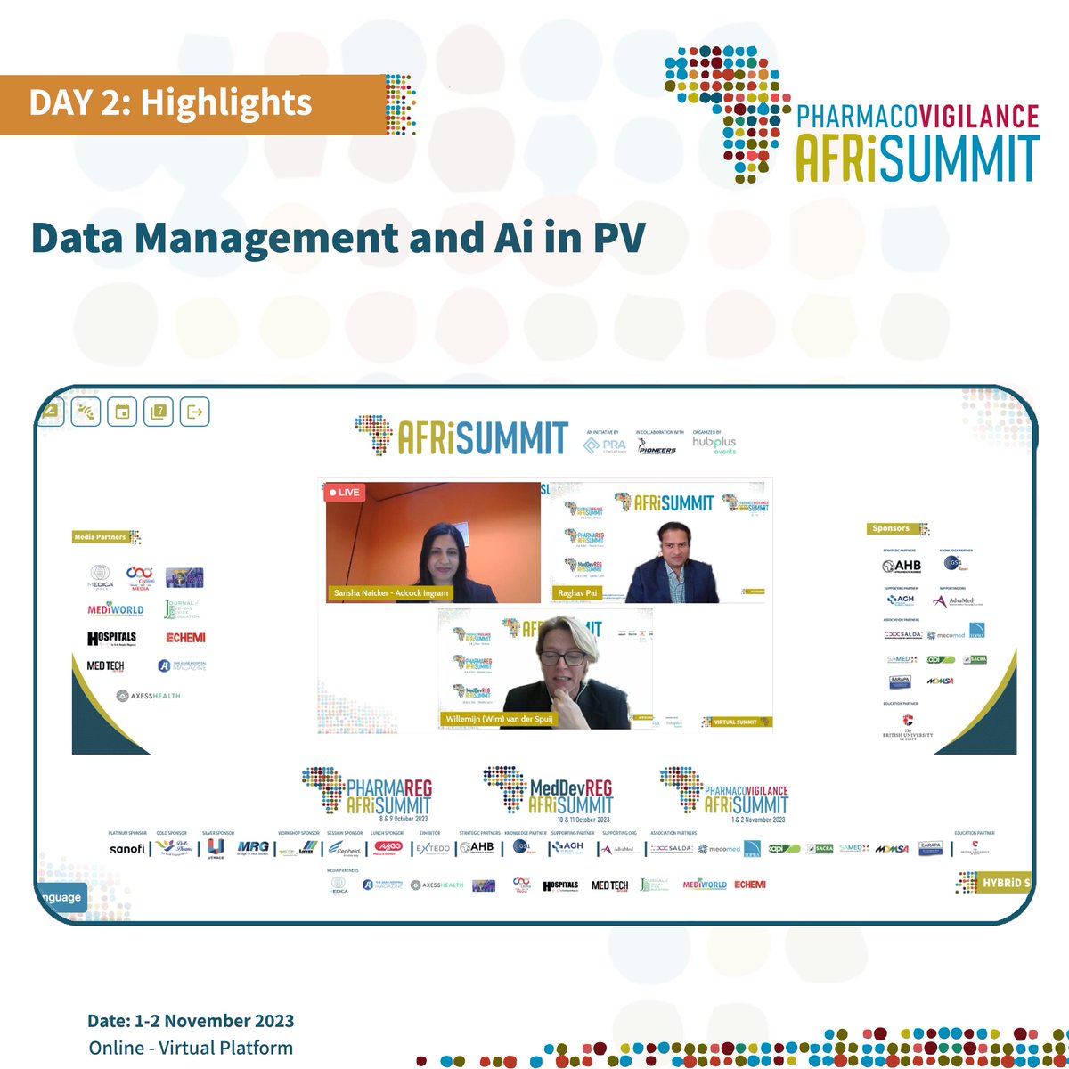 AfriReg's tweet image. Day 2 Highlights at Pharmacovigilance AfriSummit 2023! Session 3: 

&apos;Data Management and AI in PV&apos; with esteemed speakers. More updates coming soon! 

#Pharmacovigilance #AfriSummit #PVTraining #Africa