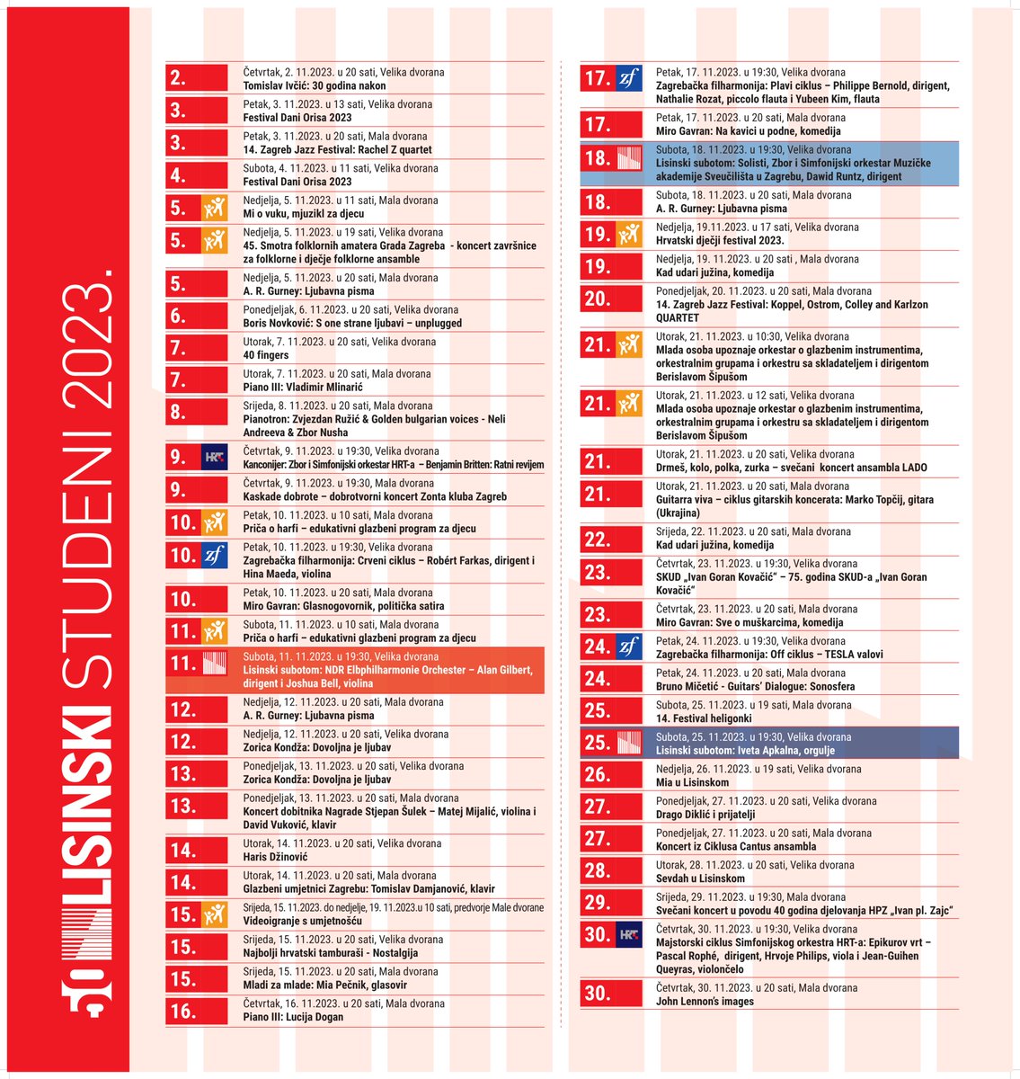 Studeni ne mora biti mračan i depresivan. ;)
u Lisinskom će biti veselo i melodično, navratite!