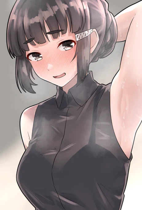 寒くなったと思って厚着したら全然暑くて汗だくになっちゃった妙高さん #艦これ