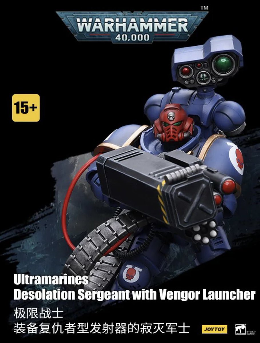 JoyToy Space Marines Ultramarines Desolation Sergeant Vengor Launcher JT8803