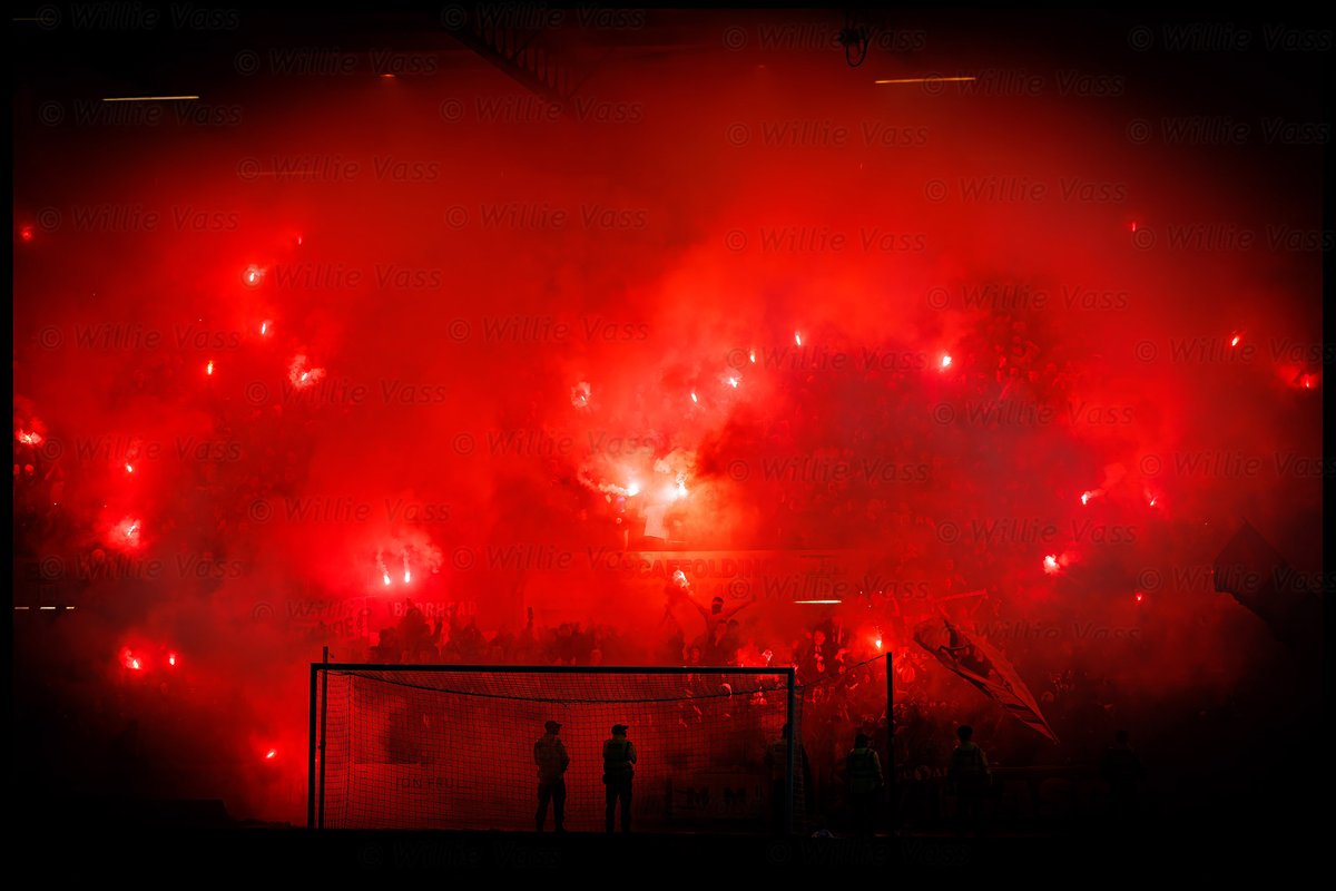 Rangers fans at Dundee last night