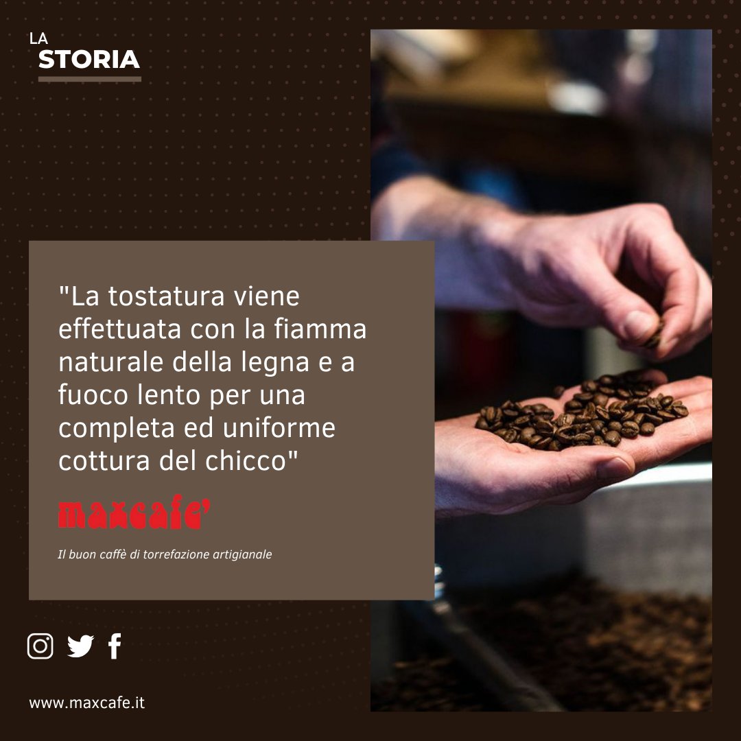 maxcafeIT's tweet photo. The roasting is carried out with the natural flame of the wood and over a low heat for complete and uniform cooking of the bean.

#coffeeshop #food #caffè #cafe #coffee #espresso #coffeebreak #coffeelovers #coffeehouse #kaffee #italianfood #maxcafe #moka #café #coffeetime https://t.co/Mqd7yK7r2z