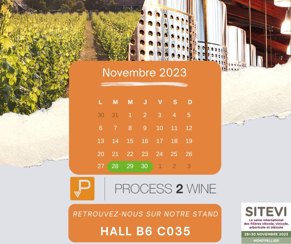 Notre équipe P2W vous donne rendez-vous au <a href="/sitevi/">SITEVI</a>  du 28 au 30/11 à Montpellier📍
L'occasion d'en savoir plus sur notre logiciel de gestion viti-vinicole et de découvrir nos nouveautés telle que la fonctionnalité vin QR-CONTENANTS pour faciliter votre quotidien!
👉🏻Hall B6 C035